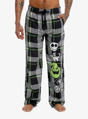 The Nightmare Before Christmas Characters Plaid Pajama Pants