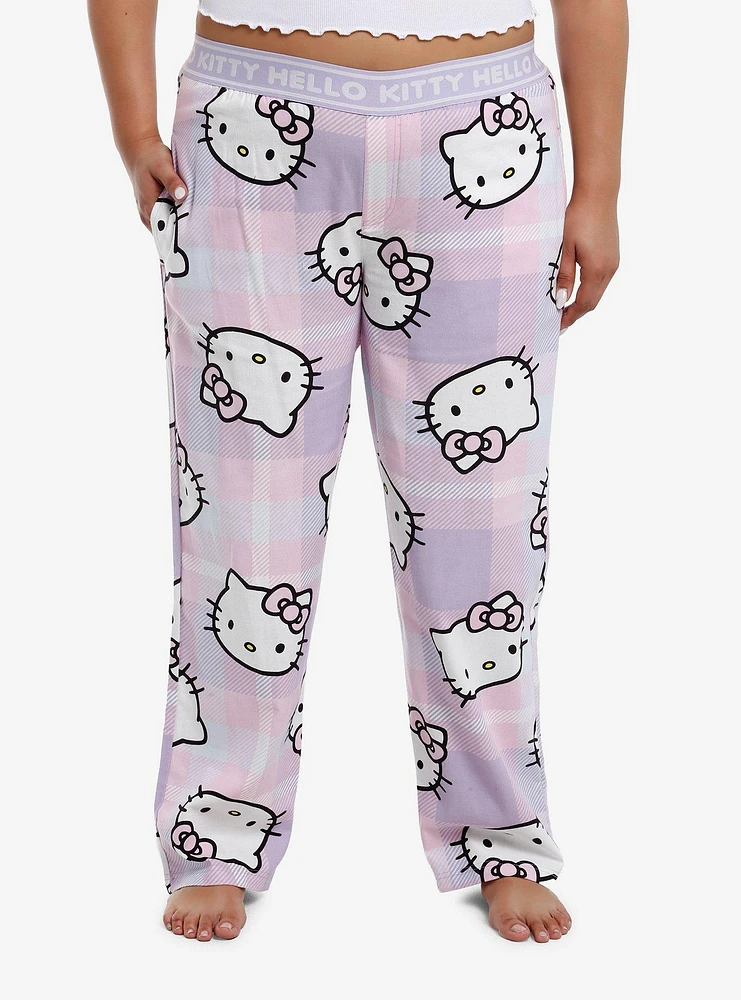 Hello Kitty Plaid Pajama Pants Plus