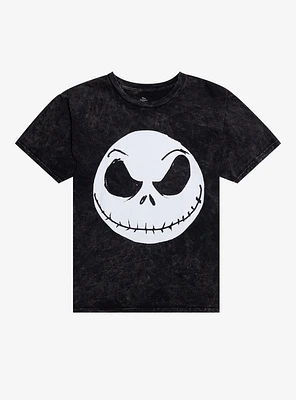 The Nightmare Before Christmas Jack Face Mineral Wash T-Shirt