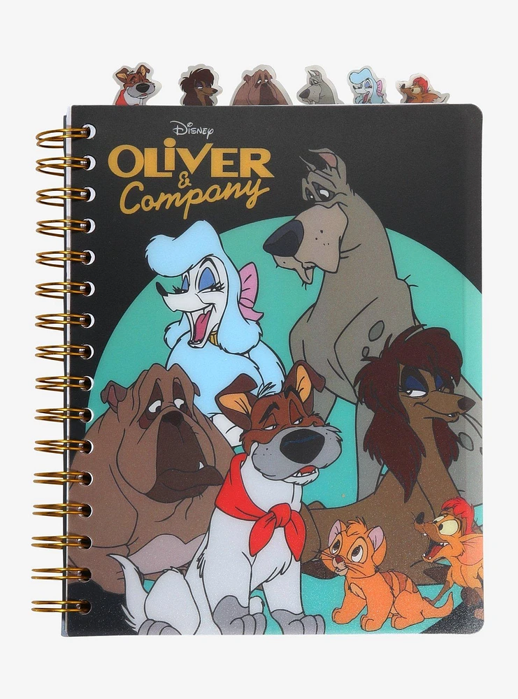 Disney Oliver & Company Group Portrait Figural Tab Journal