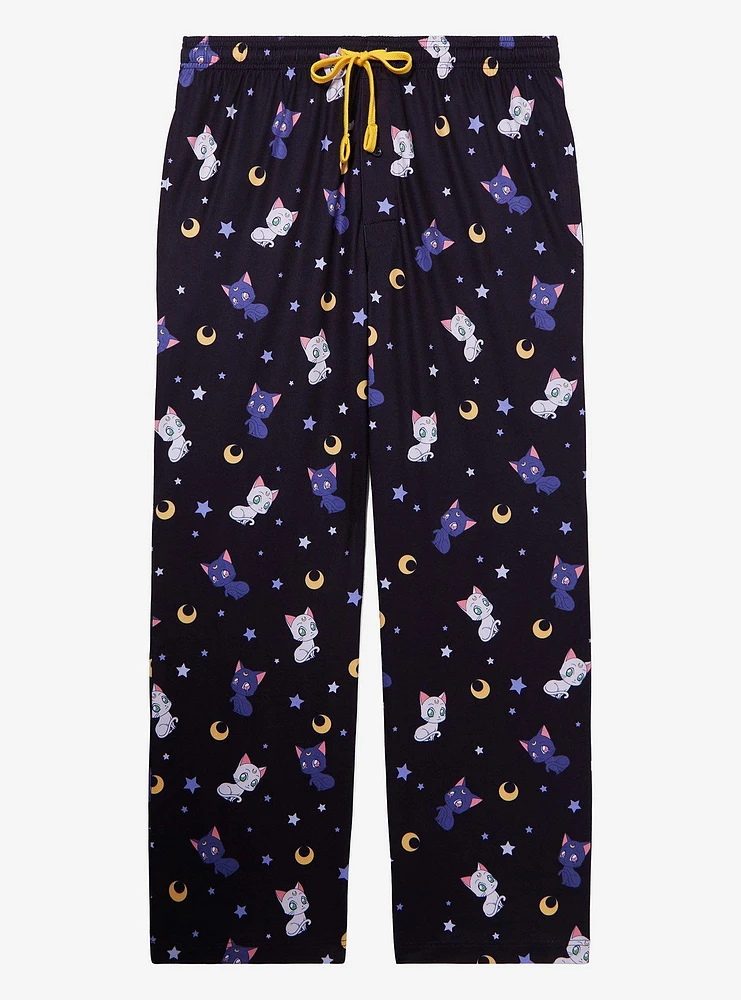 Pretty Guardian Sailor Moon Luna & Artemis Allover Print Sleep Pants - BoxLunch Exclusive