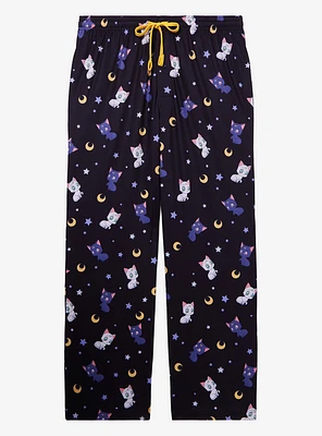 Pretty Guardian Sailor Moon Luna & Artemis Allover Print Sleep Pants - BoxLunch Exclusive