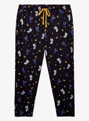 Sailor Moon Luna & Artemis Allover Print Women's Plus Sleep Pants