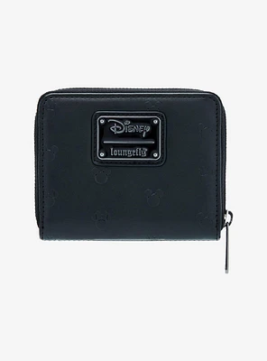 Loungefly Disney Mickey & Minnie Mouse Silhouette Allover Embossed Small Zip Wallet - BoxLunch Exclusive