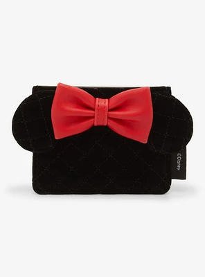 Loungefly Disney Minnie Mouse Quilted Velvet Ears Cardholder - BoxLunch Exclusive