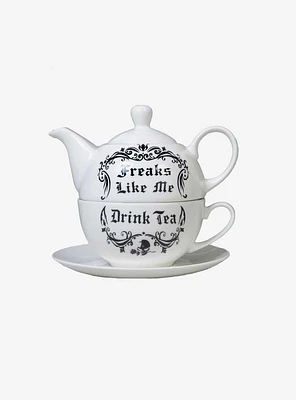 Alchemy Of England "Freaks Like Me Drink Tea" Tea Pot Set