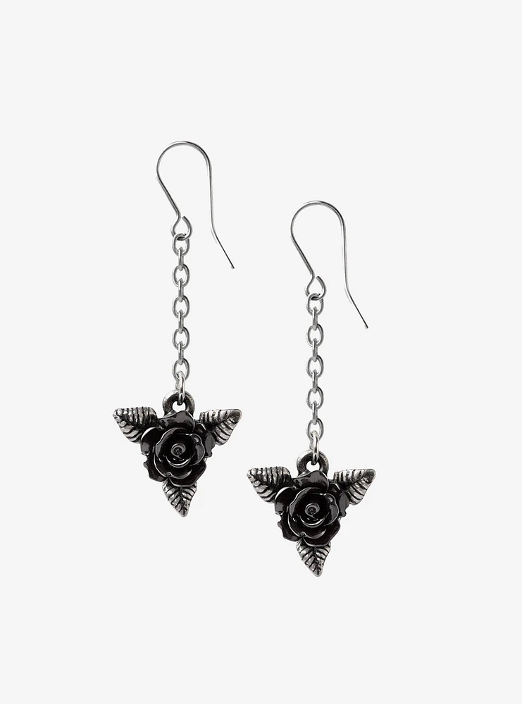 Alchemy Of England Black Rose Droppers Earring