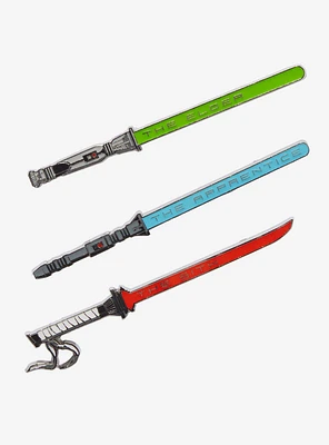 Star Wars Lightsabers Glow-in-the-Dark Enamel Pin Set — BoxLunch Exclusive