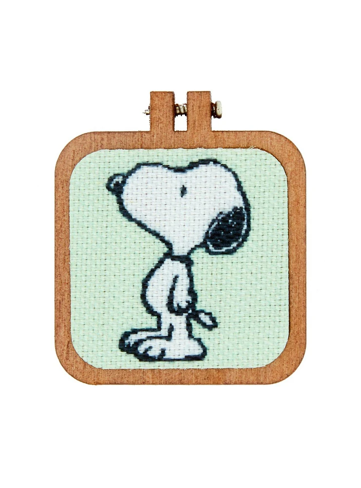 Peanuts Snoopy Cross-Stitch Wood Enamel Pin — BoxLunch Exclusive