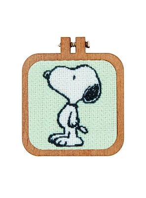 Peanuts Snoopy Cross-Stitch Wood Enamel Pin — BoxLunch Exclusive