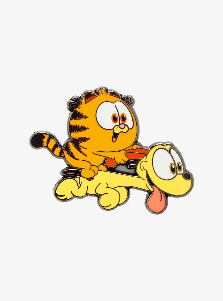 Garfield Baby Odie & Garfield Riding Enamel Pin — BoxLunch Exclusive