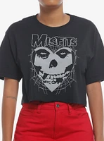 Misfits Fiend Skull Heart Crop Girls T-Shirt