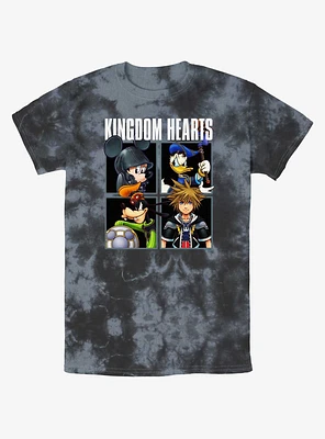 Disney Kingdom Hearts Head Shots Tie-Dye T-Shirt