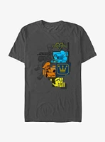 Disney Kingdom Hearts Scatter Squares T-Shirt