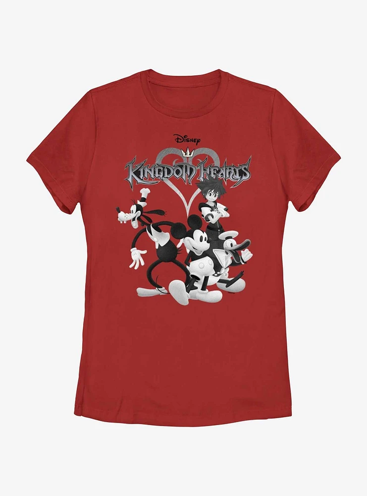 Disney Kingdom Hearts Retro Team Womens T-Shirt