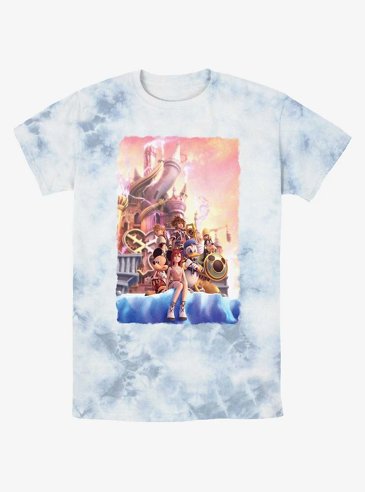 Disney Kingdom Hearts Sunset Castle Tie-Dye T-Shirt