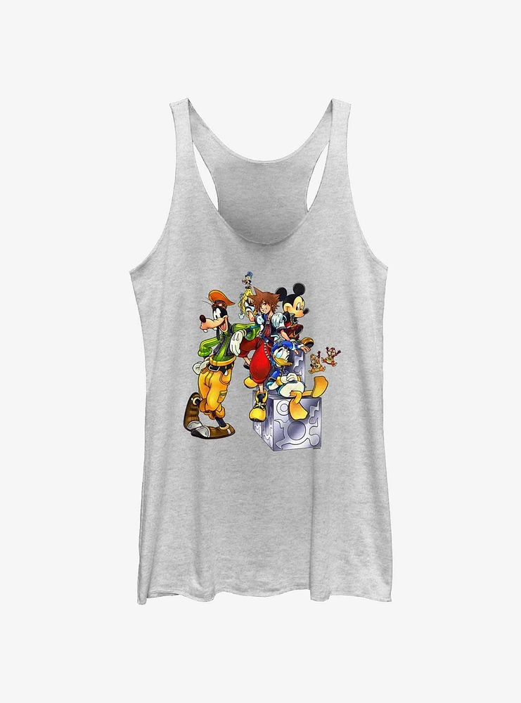 Disney Kingdom Hearts Group Womens Tank Top