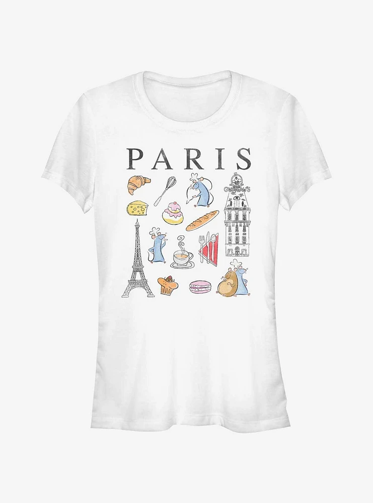 Disney Pixar Ratatouille Doodles of Paris Girls T-Shirt