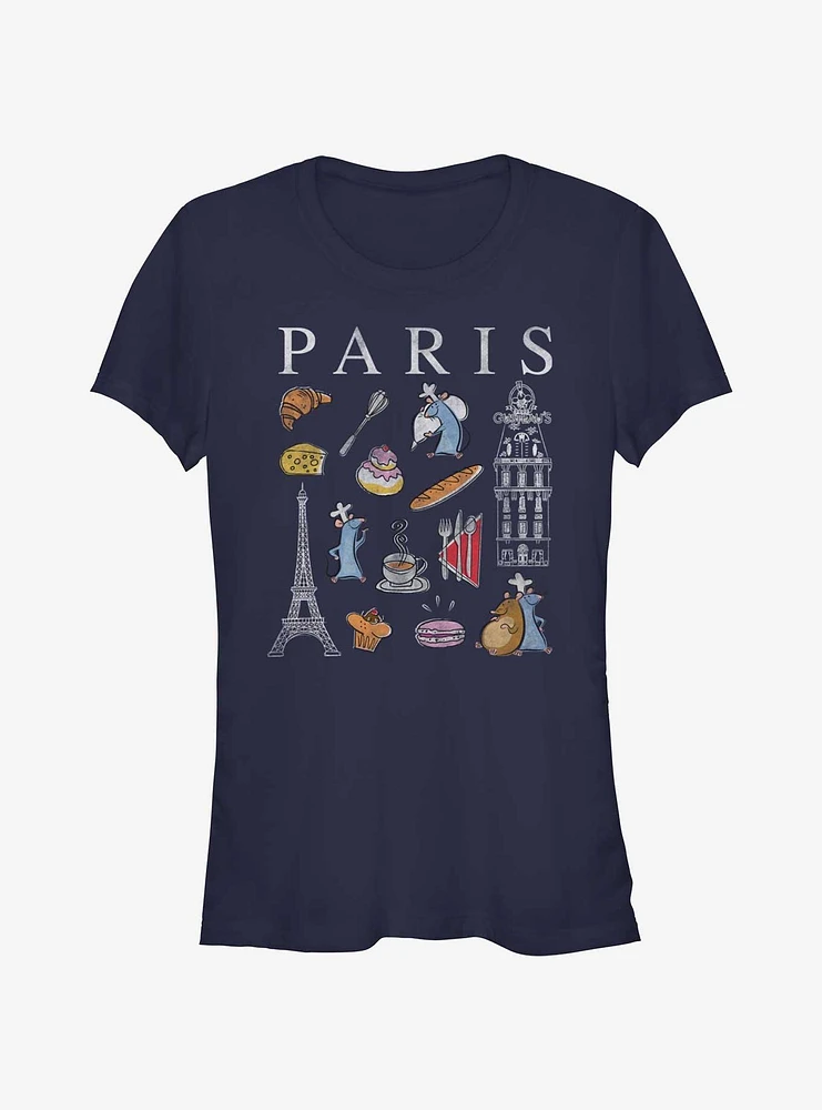 Disney Pixar Ratatouille Paris Doodles Girls T-Shirt