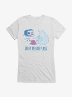 Sesame Street Cookie Monster Sorry Me Have Plans Girls T-Shirt