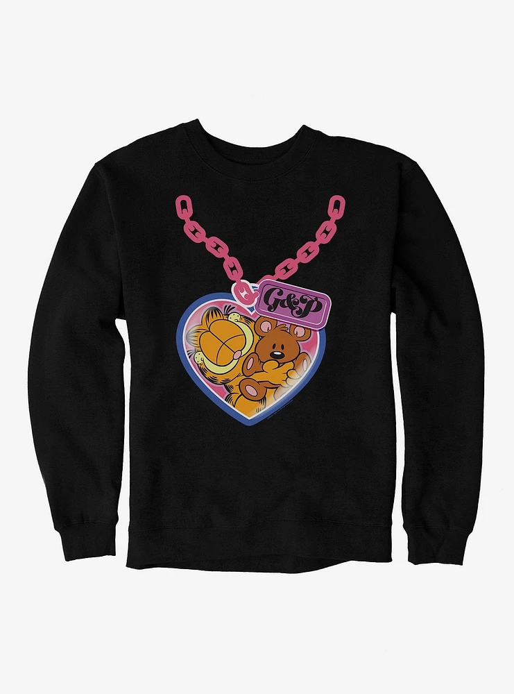 Garfield Heart Chain With Pooky Sweatshirt