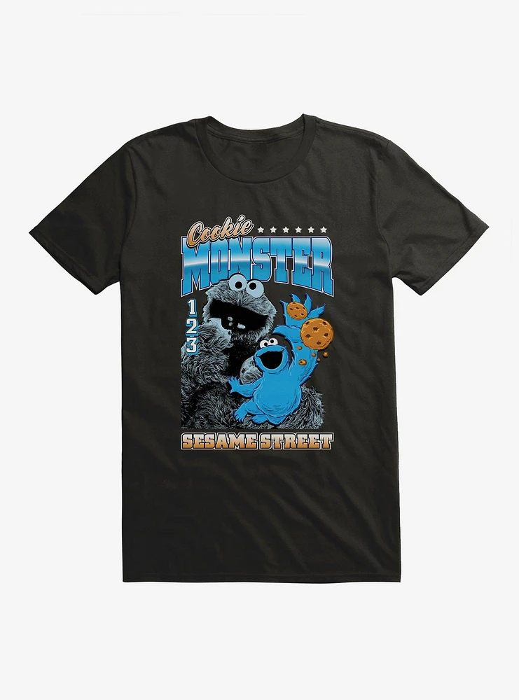 Sesame Street Cookie Monster Collage T-Shirt