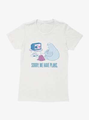 Sesame Street Cookie Monster Sorry Me Have Plans Womens T-Shirt