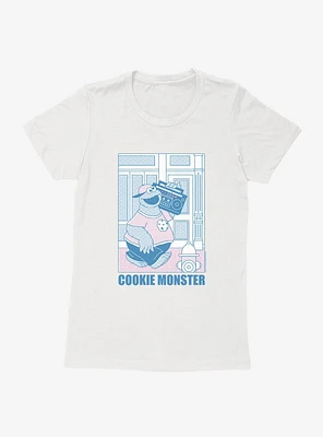 Sesame Street Cookie Monster Boombox Womens T-Shirt