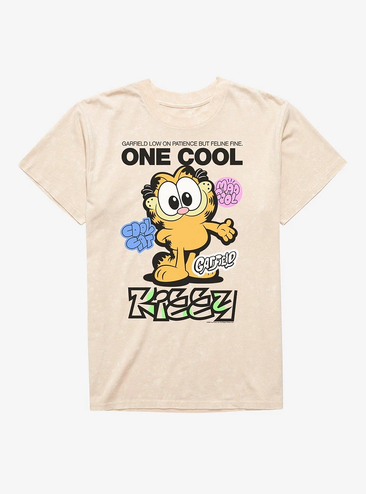 Garfield Cool Kitty Mineral Wash T-Shirt