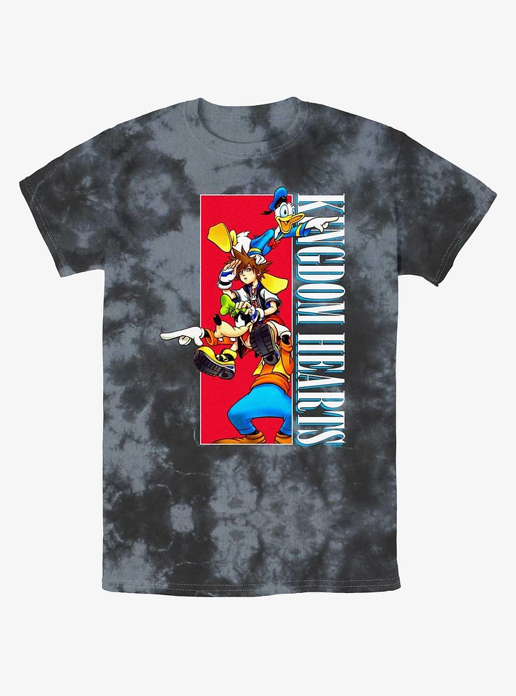 Disney Kingdom Hearts Group Box Tie-Dye T-Shirt