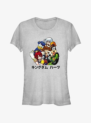 Disney Kingdom Hearts Group Stripes Girls T-Shirt