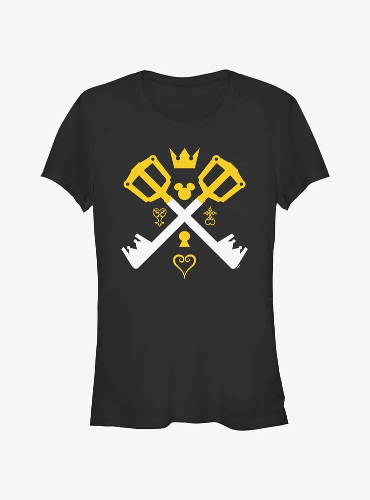 Disney Kingdom Hearts Cross Keys Girls T-Shirt