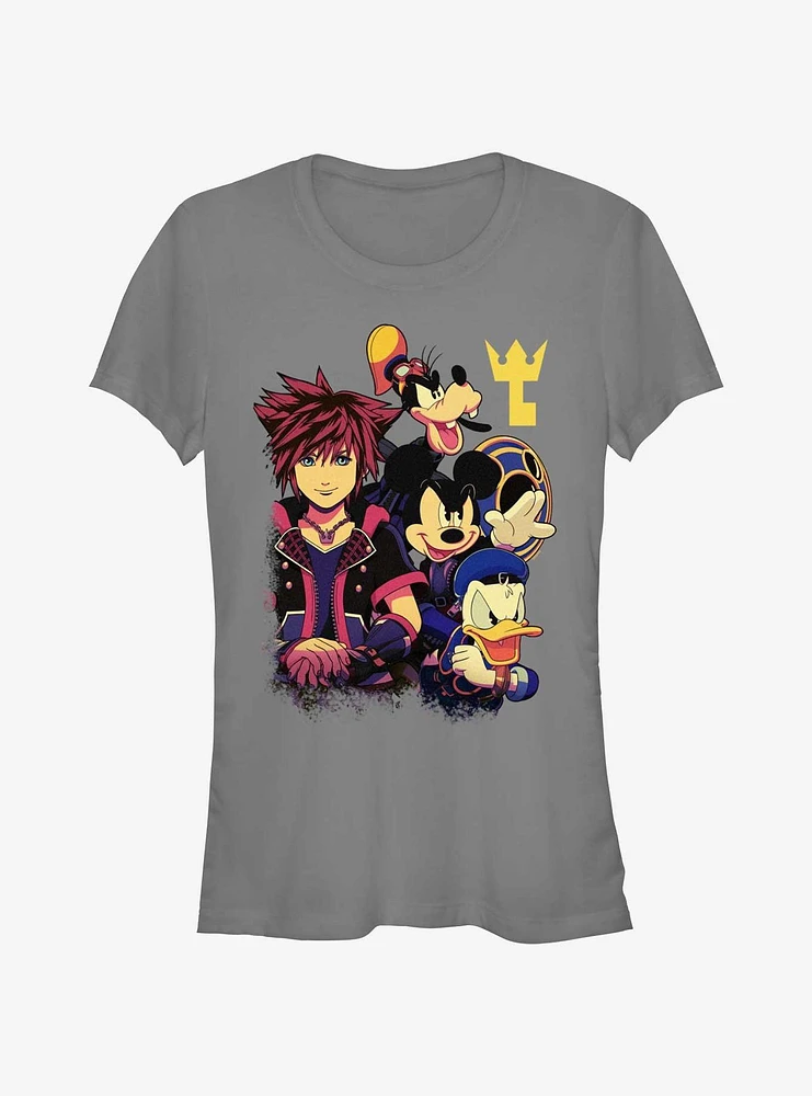 Disney Kingdom Hearts Sora's Team Girls T-Shirt