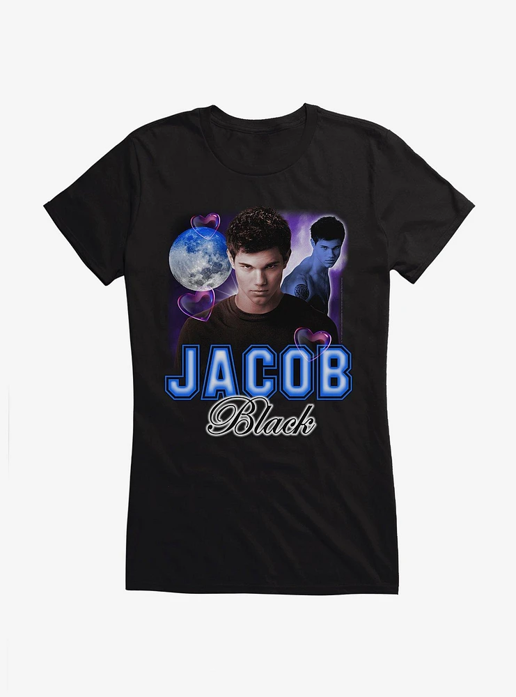 Twilight Jacob Black Retro Style Portrait Girls T-Shirt