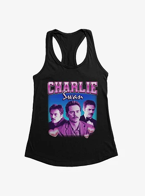 Twilight Charlie Swan Retro Style Portrait Girls Tank