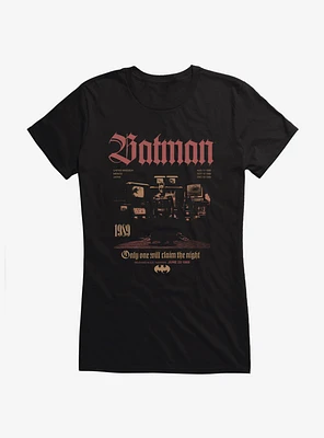 Batman 1989 Only One Claims The Night Girls T-Shirt