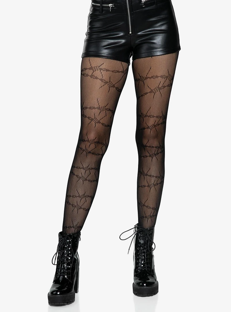 Barbed Wire Fishnet Tights