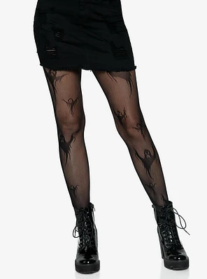 Spooky Ghost Fishnet Tights