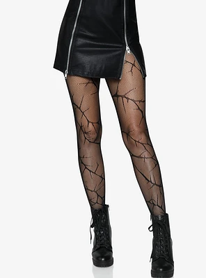 Cracked Fishnet Tights