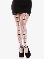 Sweetheart Keyhole Mini Bow Tights