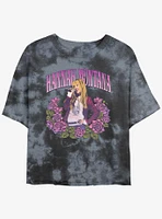 Disney Channel Hannah Montana Floral Pop Star Girls Tie-Dye Crop T-Shirt