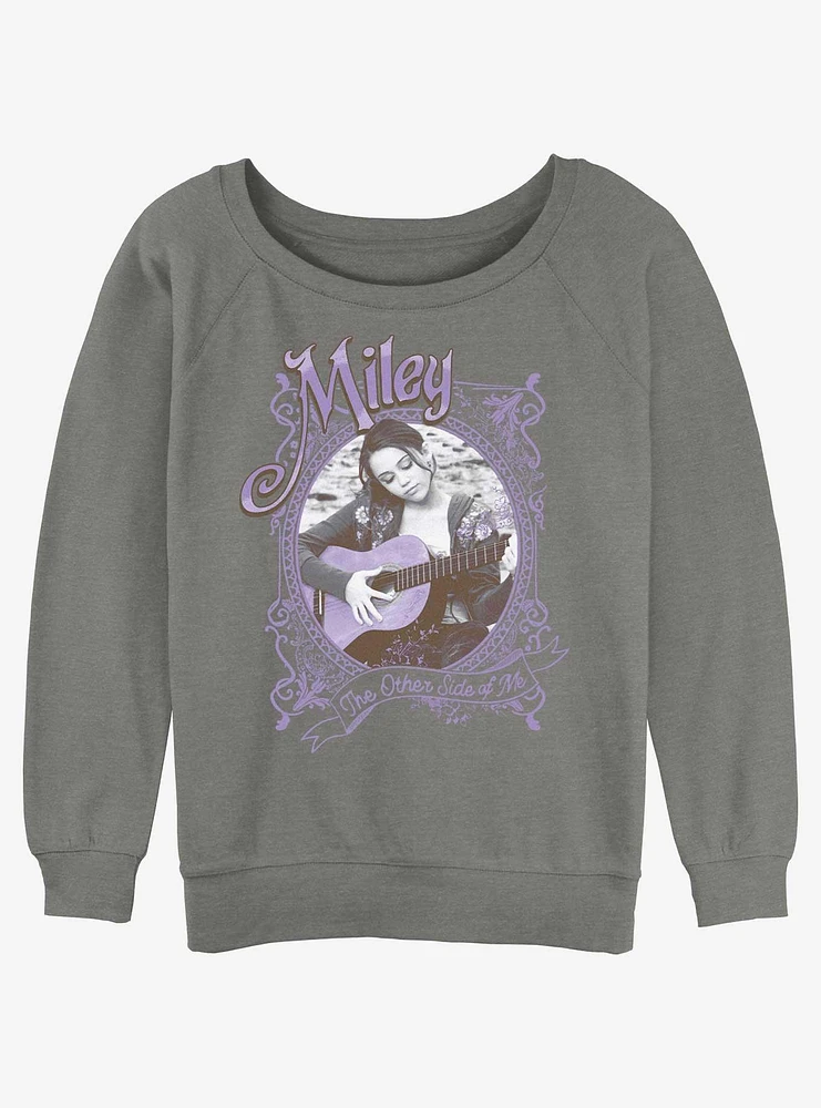 Disney Channel Hannah Montana Miley Unplugged Girls Slouchy Sweatshirt