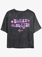 Disney Channel Hannah Montana Sweet Niblets Girls Mineral Wash Crop T-Shirt