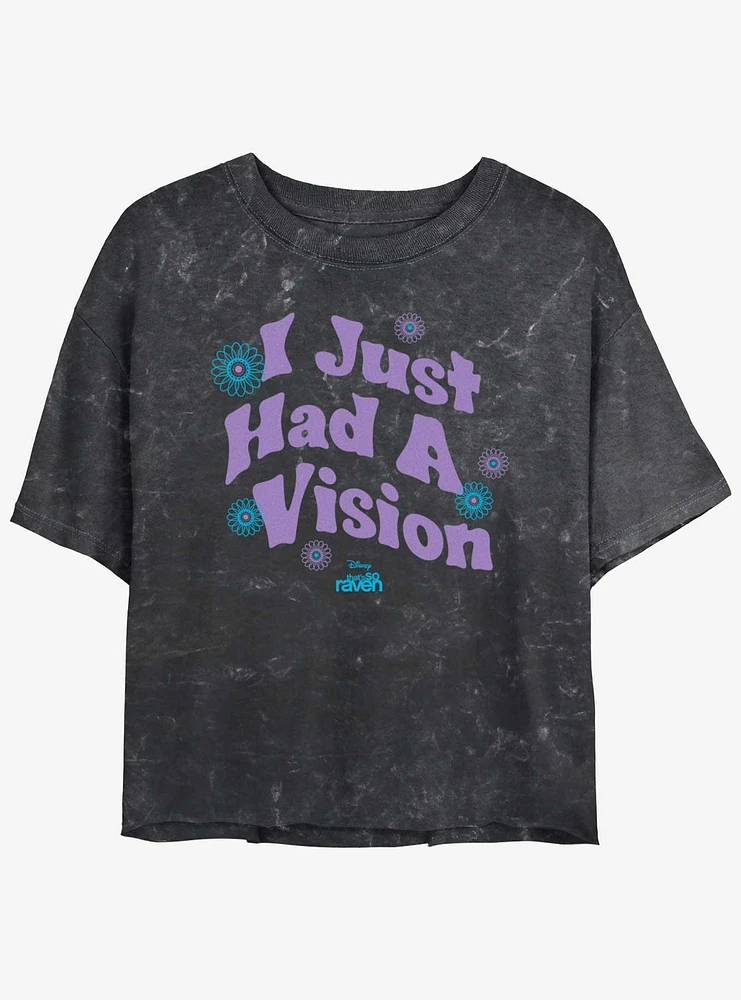 Disney Channel That's So Raven I Just Had A Vision Girls Mineral Wash Crop T-Shirt