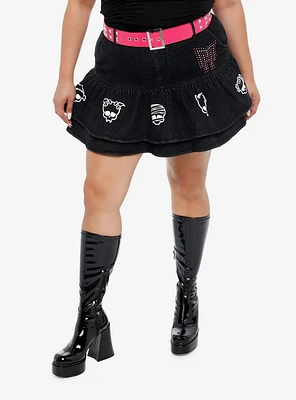 Monster High Skullette Ruffle Skirt With Belt Plus