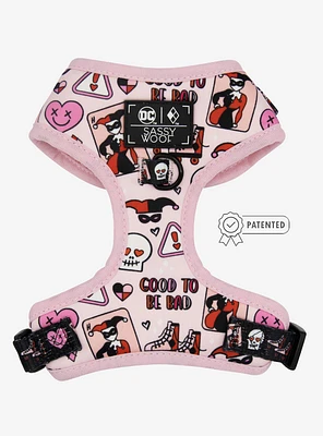 DC Comics Harley Quinn x Sassy Woof Adjustable Dog Harness