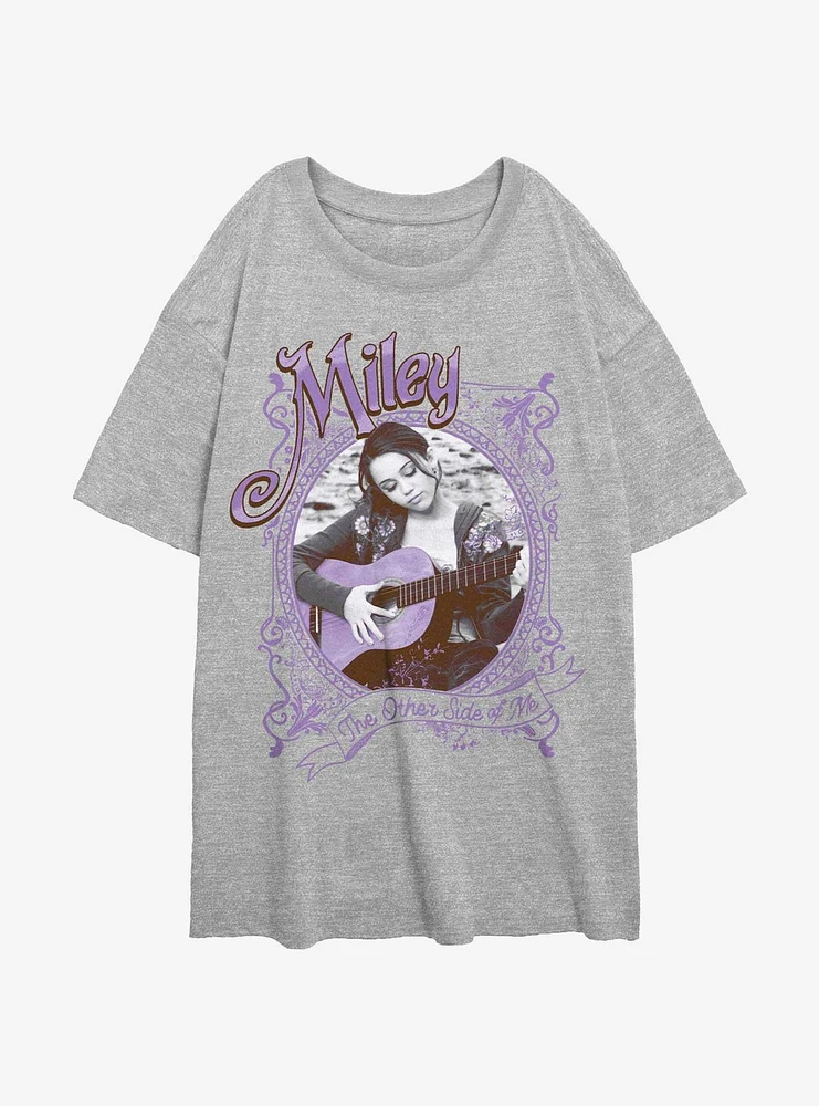 Disney Channel Hannah Montana Miley Unplugged Girls Oversized T-Shirt