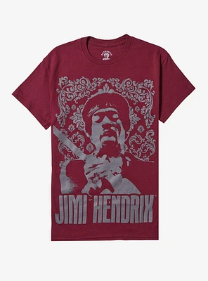 Jimi Hendrix Jumbo Graphic Boyfriend Fit Girls T-Shirt