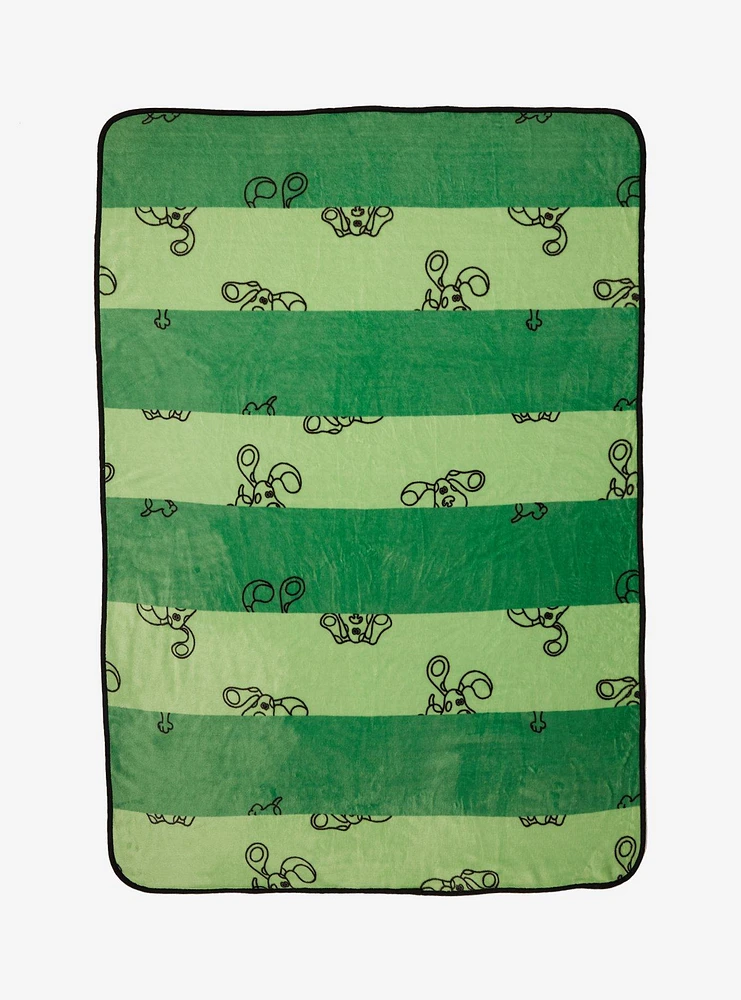 Blue's Clues Green Stripe Fleece Throw — BoxLunch Exclusive