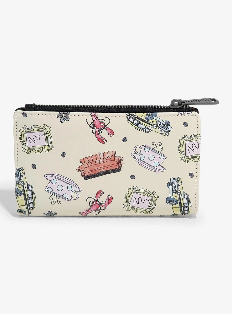 Loungefly Friends Icons Allover Print Wallet